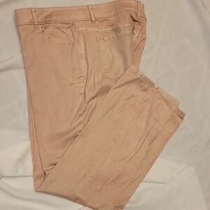 Liz Claiborn Pink Shimmery Straight Leg Dressy Jeans.